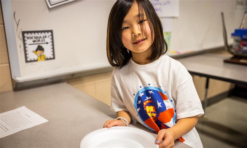 Students create compasses in science class